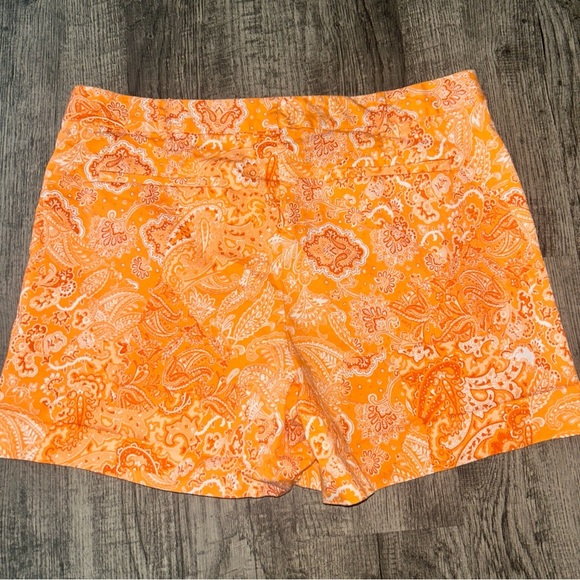 Michaels Orange Bermuda Shorts with Vintage Floral Print - Picture 5 of 5